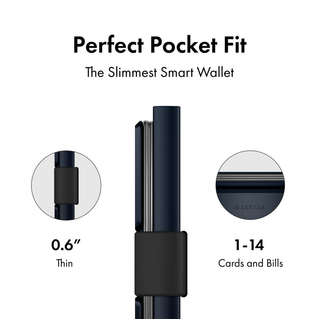 Ekster Pro RFID Blocking Aluminum Card Holder - Slim Minimalist Wallet for Men & Women - Perfect for Travel, Business & Everyday Carry