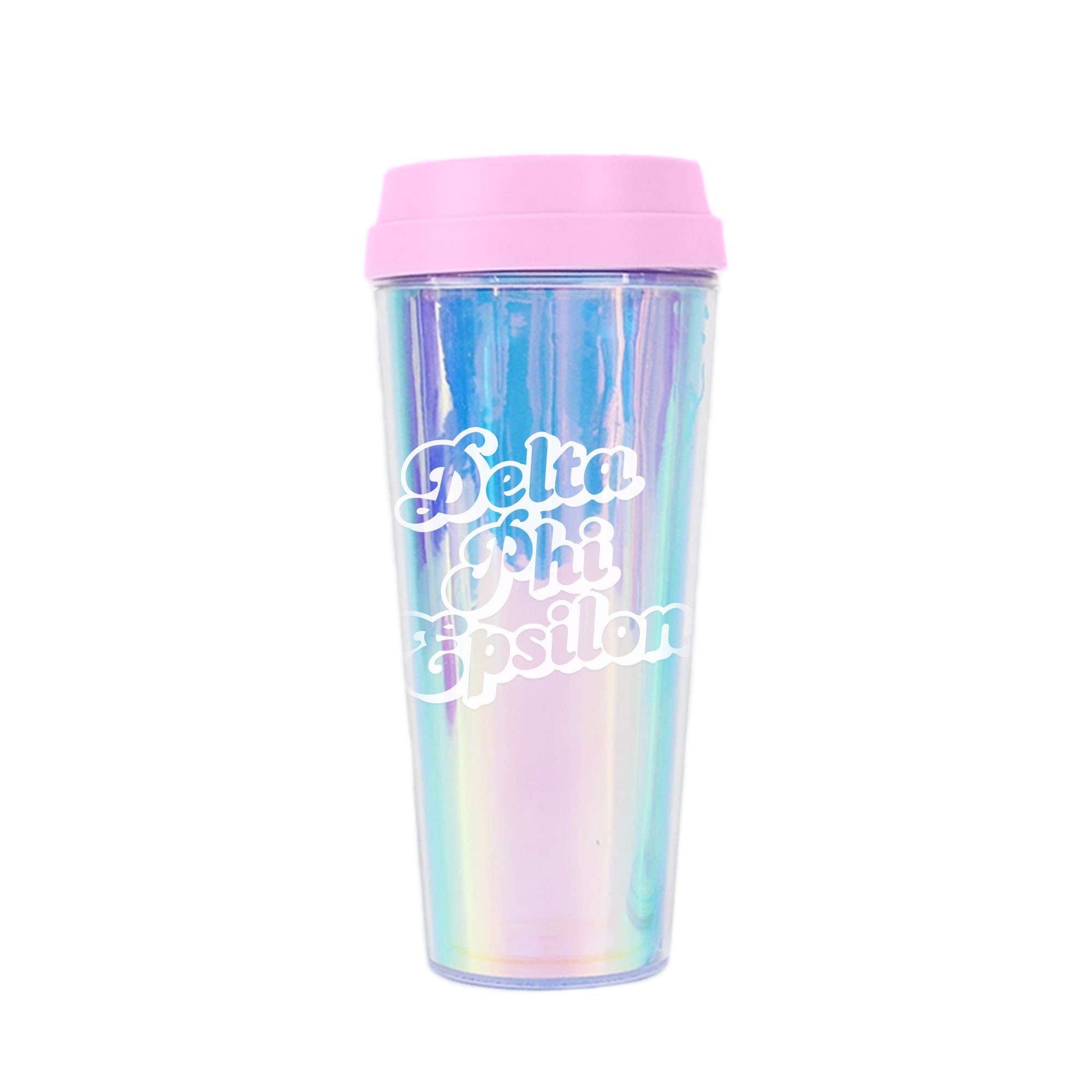 Delta Phi Epsilon Sorority Tumbler 20oz - Insulated Stainless Steel Cup with Lid & Straw - Perfect for Coffee, Tea & Cold Drinks at College, Greek Life Events & Sisterhood Gatherings