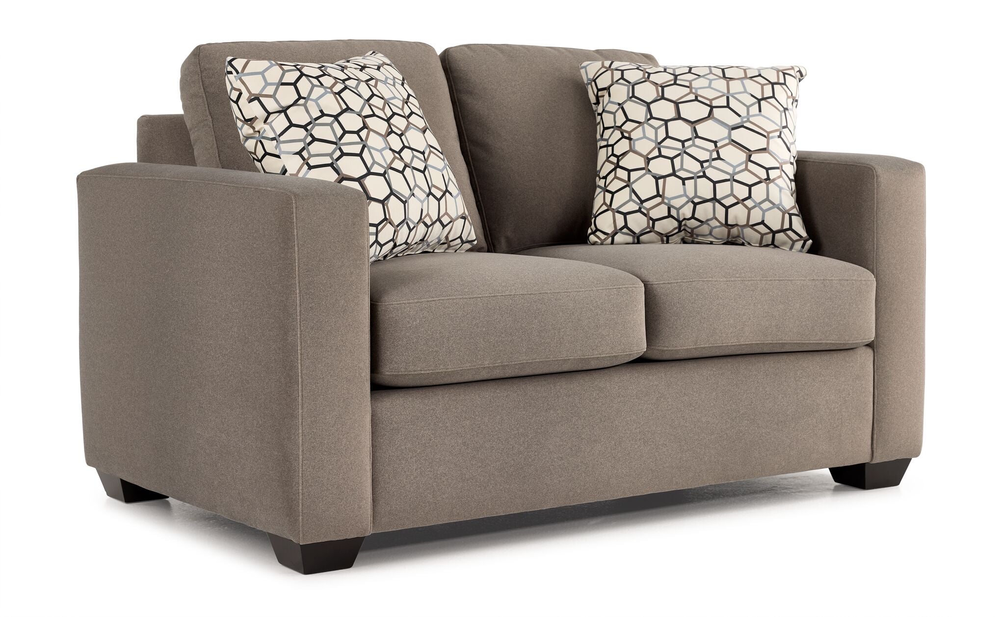 Caleb Loveseat Sofa - Arlo Brown Leather Recliner for Living Room, Home Theater & Office Comfort