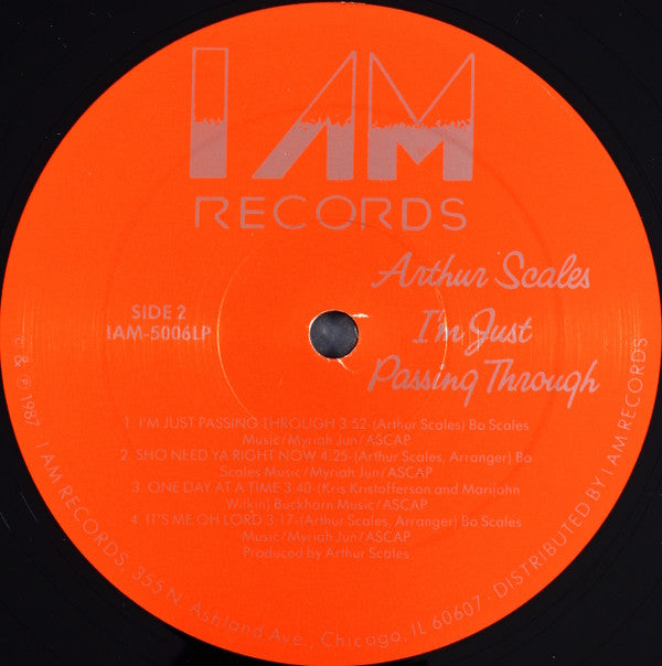 Arthur Scales - I'm Just Passing Through Vinyl LP Album (NM or M Condition) - Perfect for Jazz Collectors & Music Enthusiasts