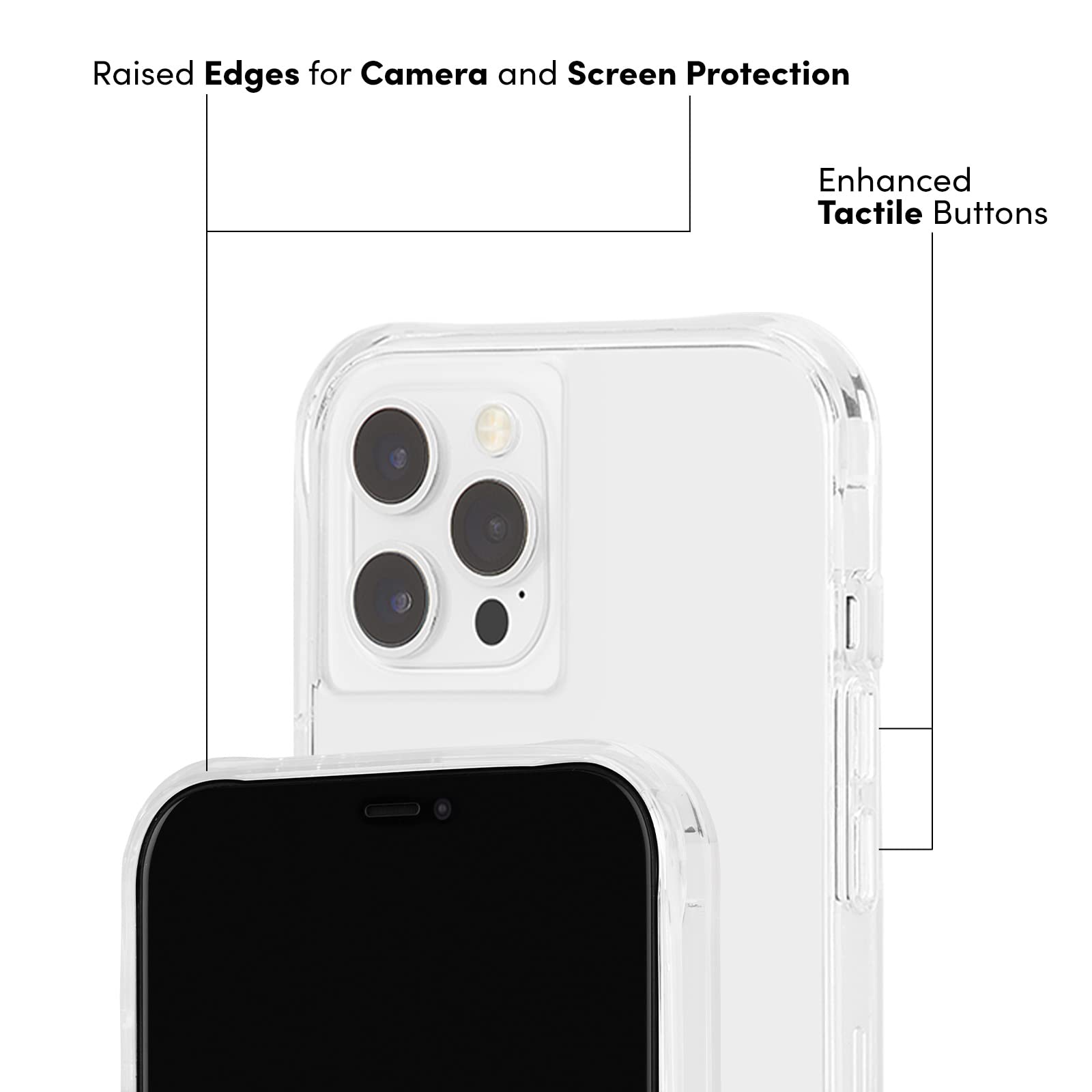 Case-Mate Tough Clear iPhone 12 Pro Max (5G) Case - 6.7 Inch Shockproof Phone Cover with 10ft Drop Protection - Perfect for Outdoor Activities, Work & Travel