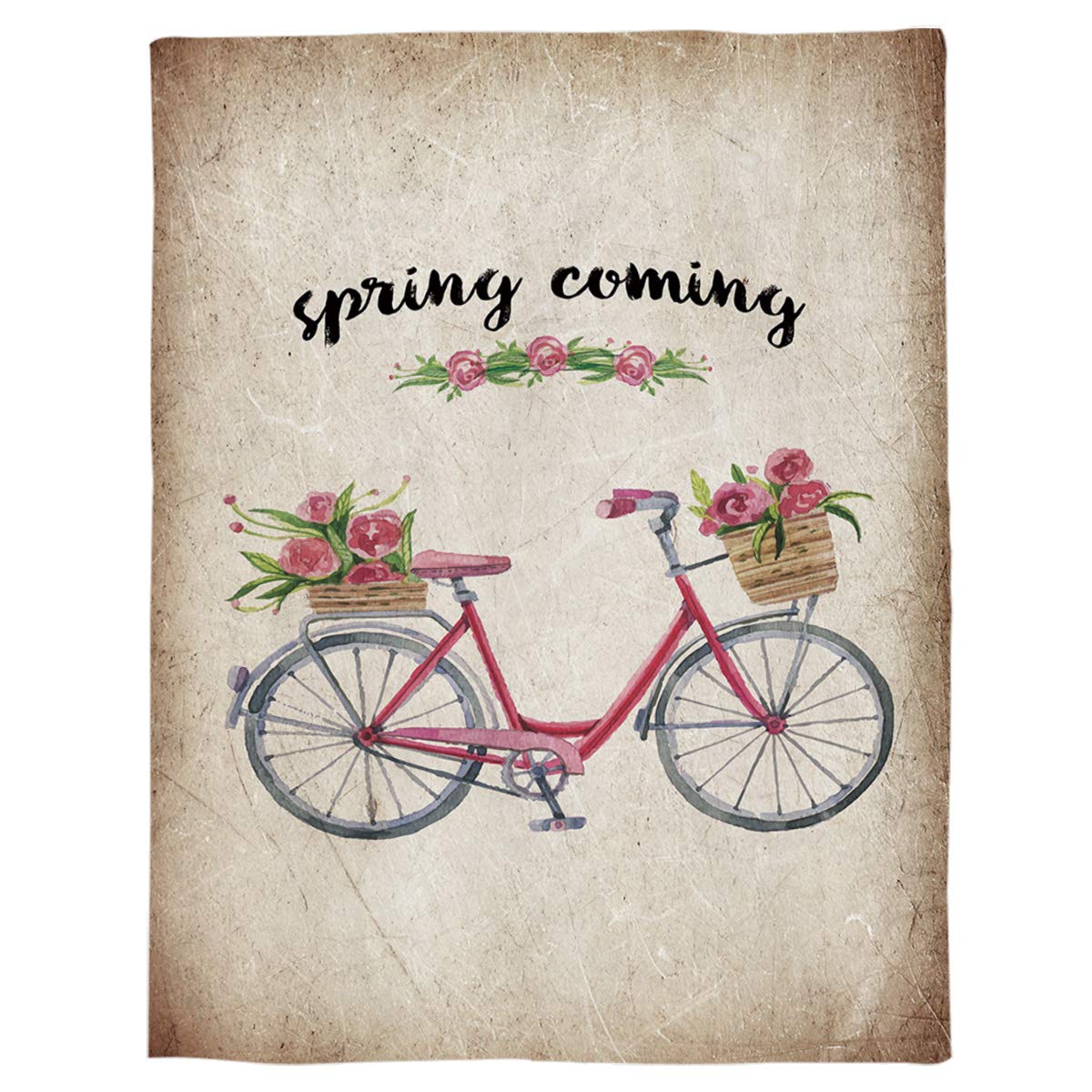 Super Soft Reversible Microfiber Fleece Throw Blanket - Lightweight Floral Design for Couch, Bed & Sofa (39x49 Inches) - Cozy Home Decor, Perfect for Spring Season, Reading Nooks & Gift Giving