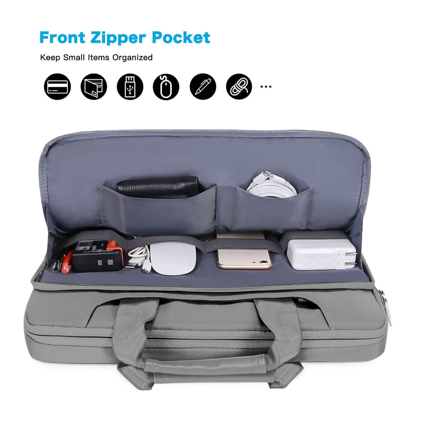 MOSISO 360 Protective Laptop Shoulder Bag for MacBook Air/Pro 13-13.3 inch & MacBook Pro 14 inch M3/M2/M1 (2021-2023) - Gray with Matching Color Sleeve & Belt | Perfect for Work, Travel & School Commute