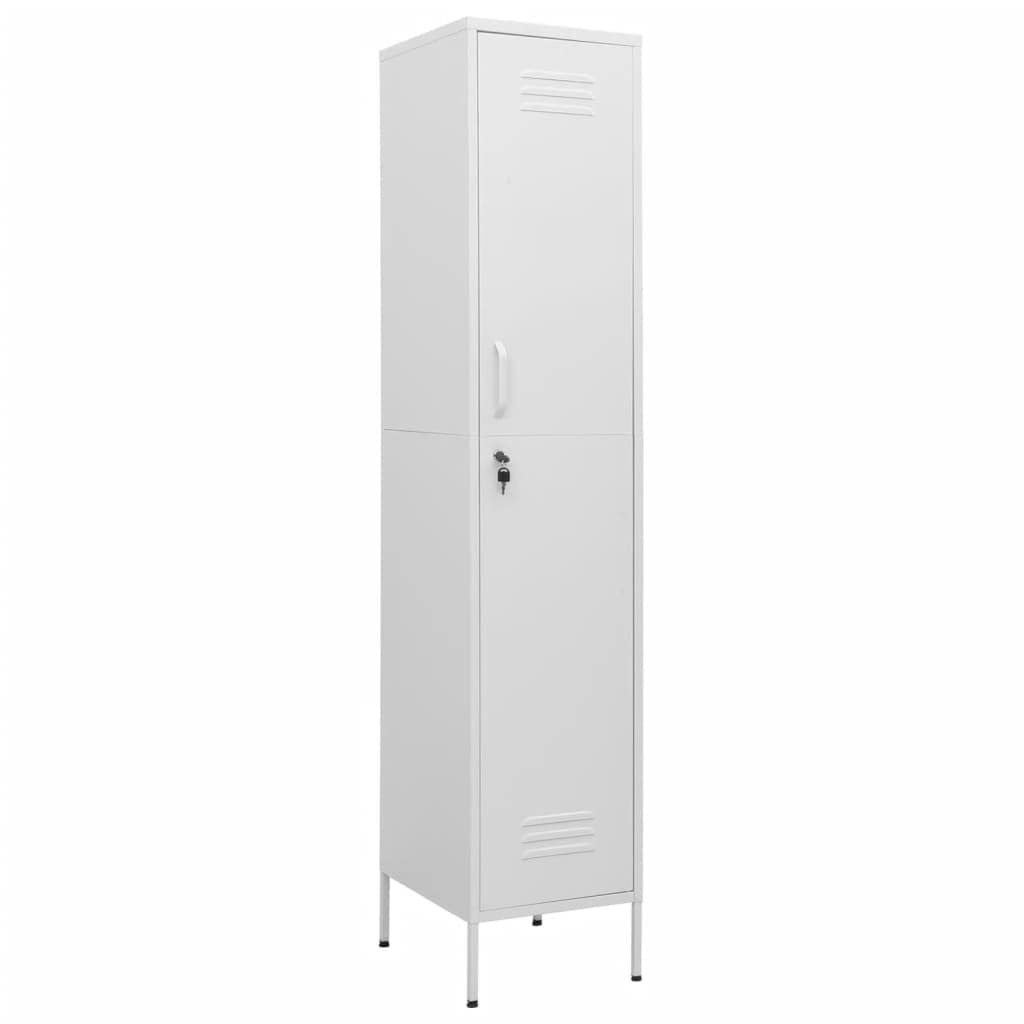 White Steel Freestanding Storage Cabinet - 13.8