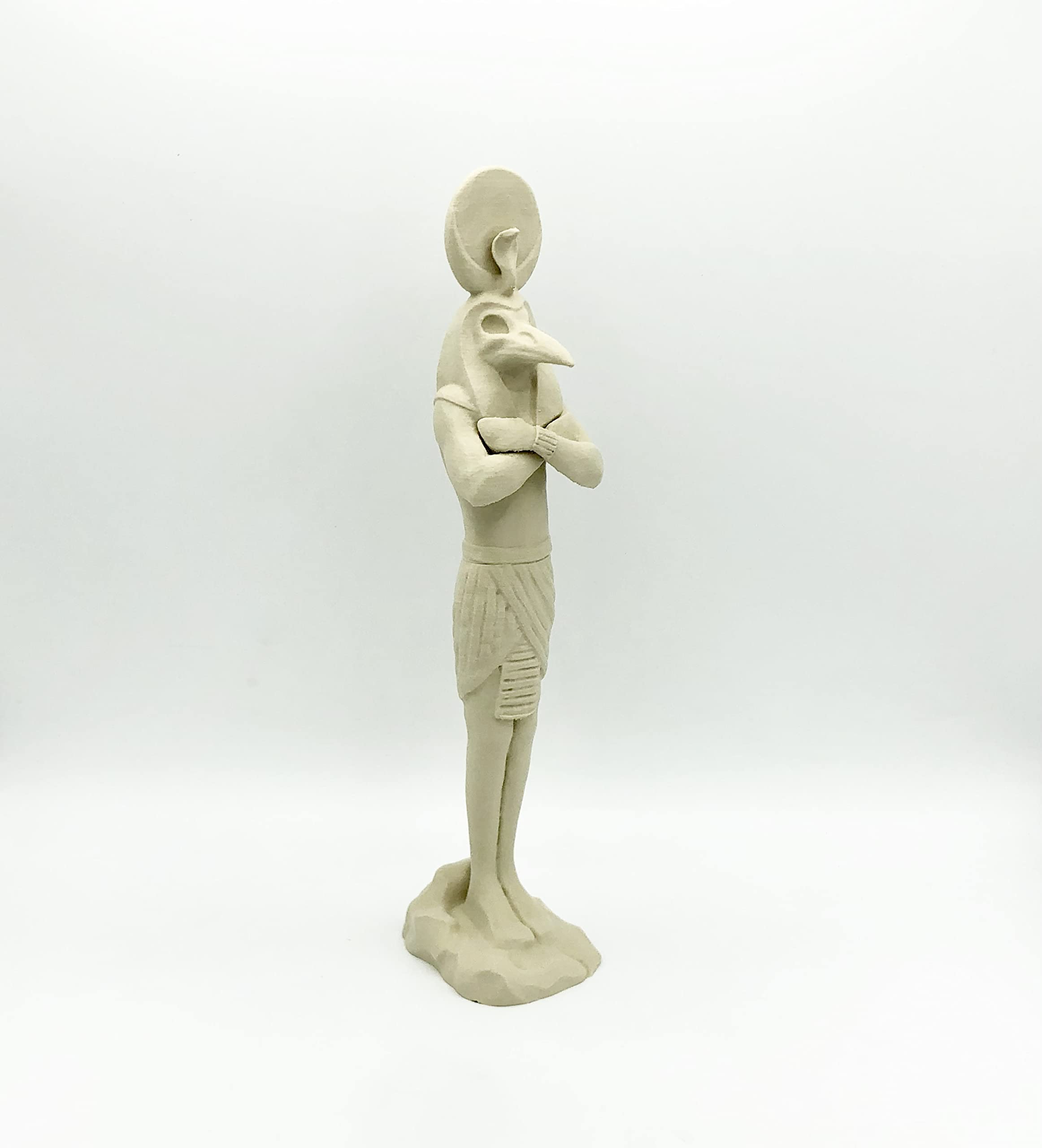 Khonshu Imprisoned Ushabti - 3D Printed Egyptian God Statue, Small Bone Resin Desk Diorama for Collectors & Mythology Fans - Perfect for Home Office Decor, Gaming Setup & Ancient Egypt Themed Displays