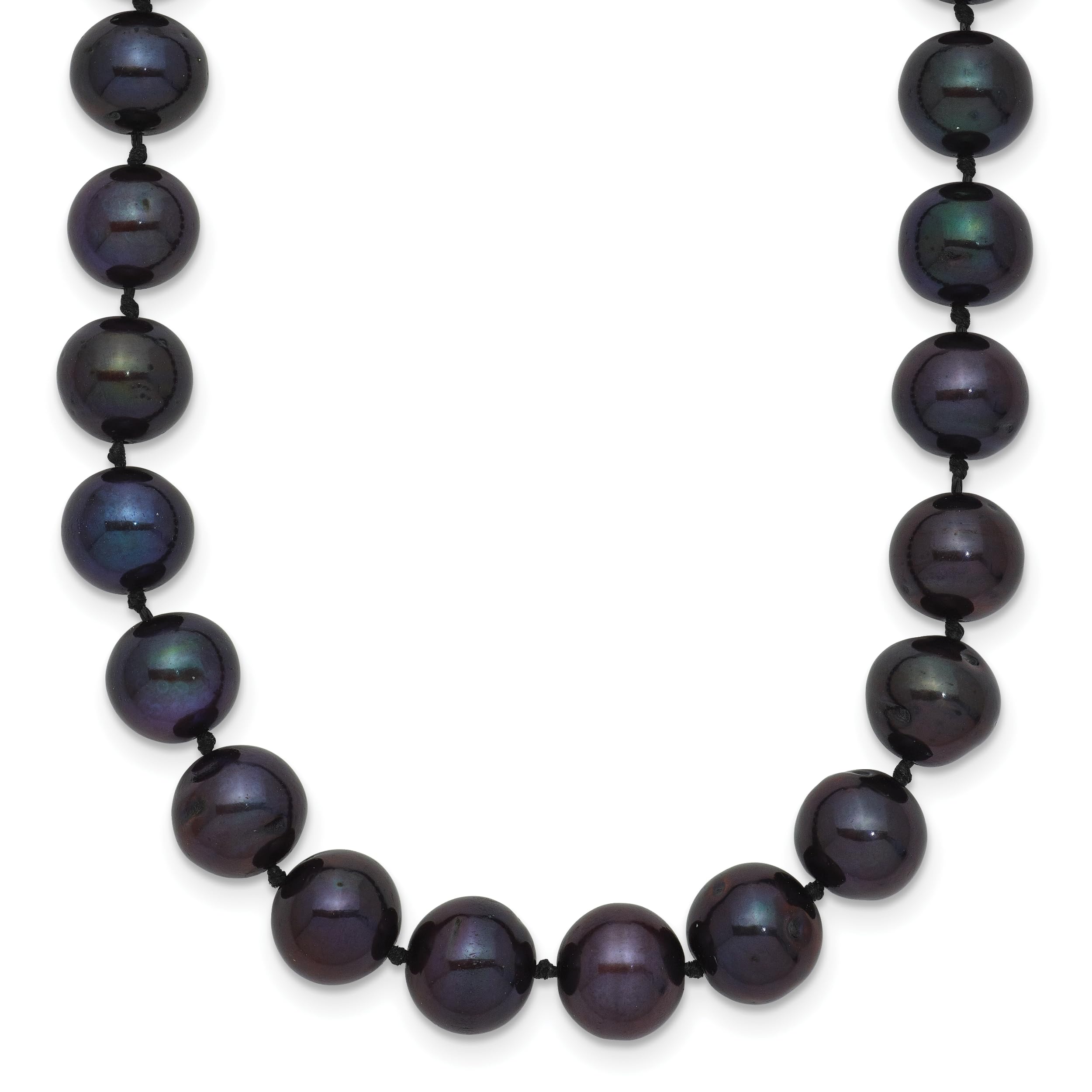 14K Gold 7-8mm Black Freshwater Cultured Pearl Necklace - Elegant Jewelry Gift for Women, Perfect for Weddings, Parties & Special Occasions