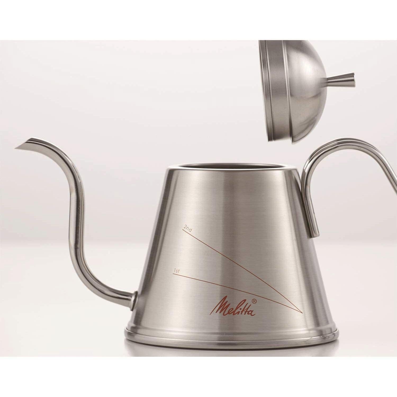 Melitta Aroma Kettle MMK20 1S - Stainless Steel Pour Over Gooseneck Kettle for Precision Coffee Brewing - Perfect for Chemex, V60, and French Press Coffee Makers