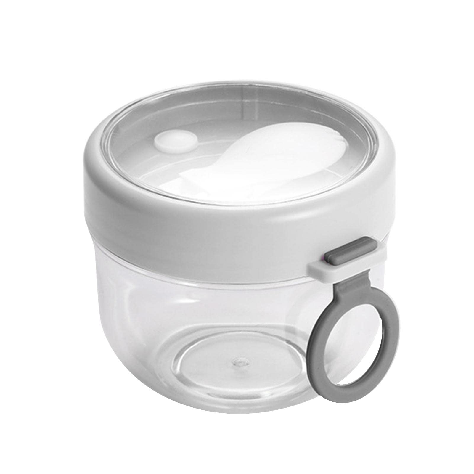 Ocobetom 600ml Clear Overnight Oats Container with Leakproof Lid - Perfect for Oatmeal, Cereal, Yogurt & Meal Prep - Ideal for Breakfast, Office Lunch & Healthy Snacks On-The-Go