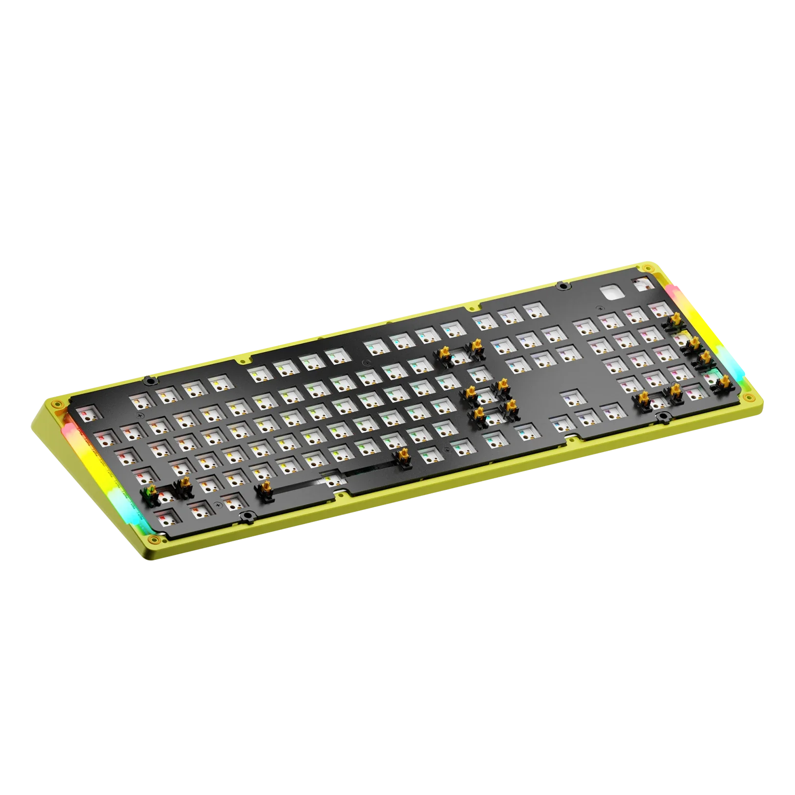 GMMK 3 Limited Edition Metal Bottom Case - Volt Lime Color (100% Size) | Perfect for Custom Mechanical Keyboard Builds & Gaming Setups