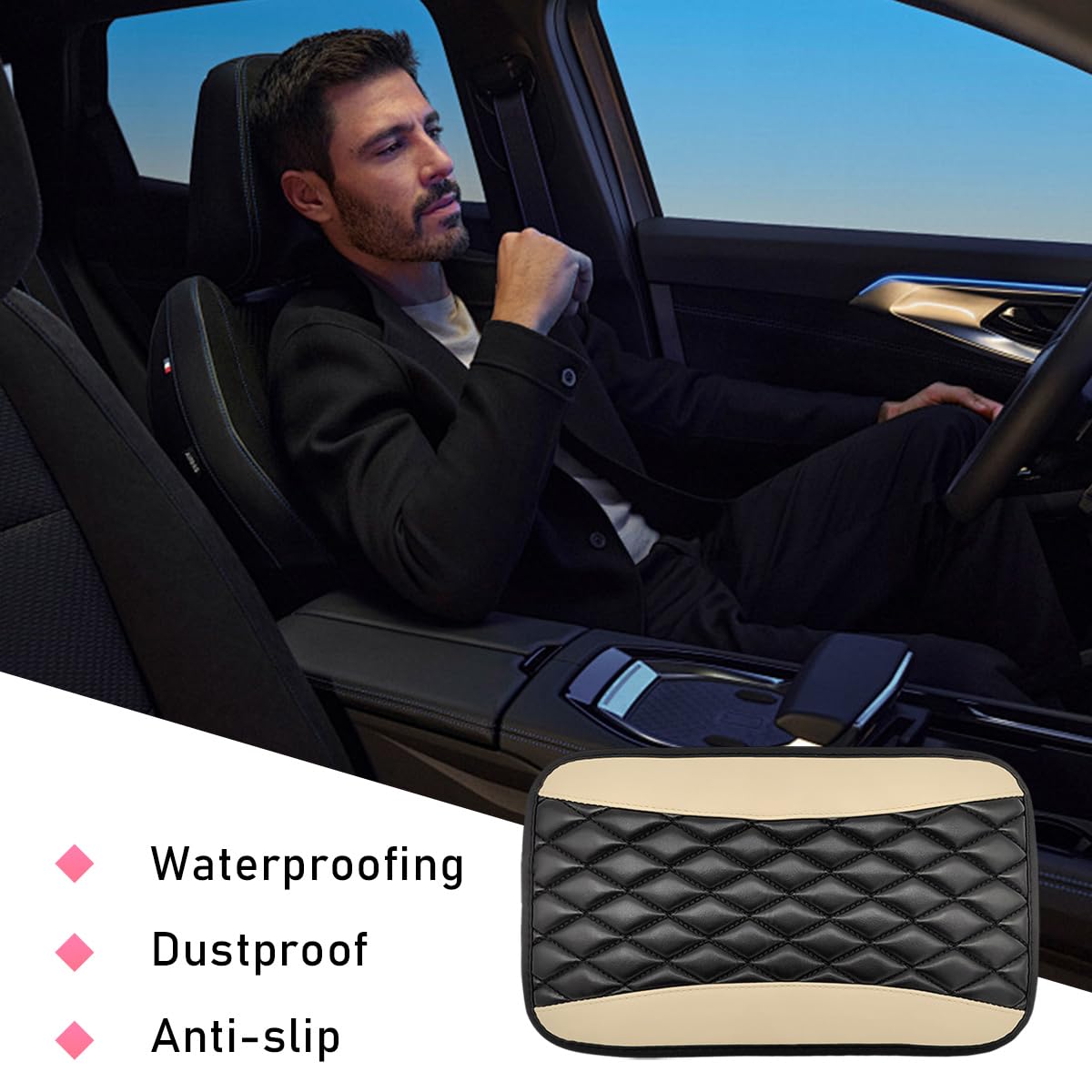 Premium Car Center Console Cushion Pad - 12.6