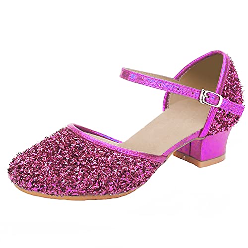 GYUANLAI Girls Mary Jane Dance Shoes - Soft Sole Low Heel for Toddlers & Kids - Perfect for Summer & Ballet Training