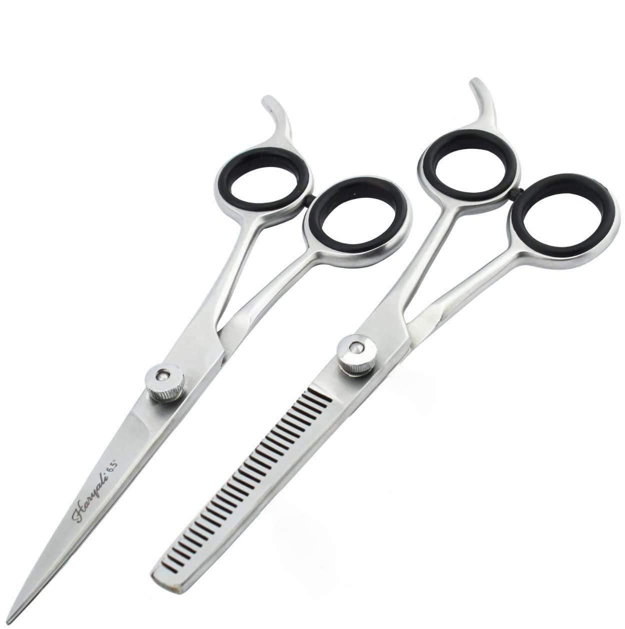 Professional Hairdressing Scissors - 6.5 Inch Barber Shears Set, Sharp Stainless Steel Hair Cutting & Thinning Scissors with Adjustable Screw - Ideal for Salon, Home Haircuts & Styling