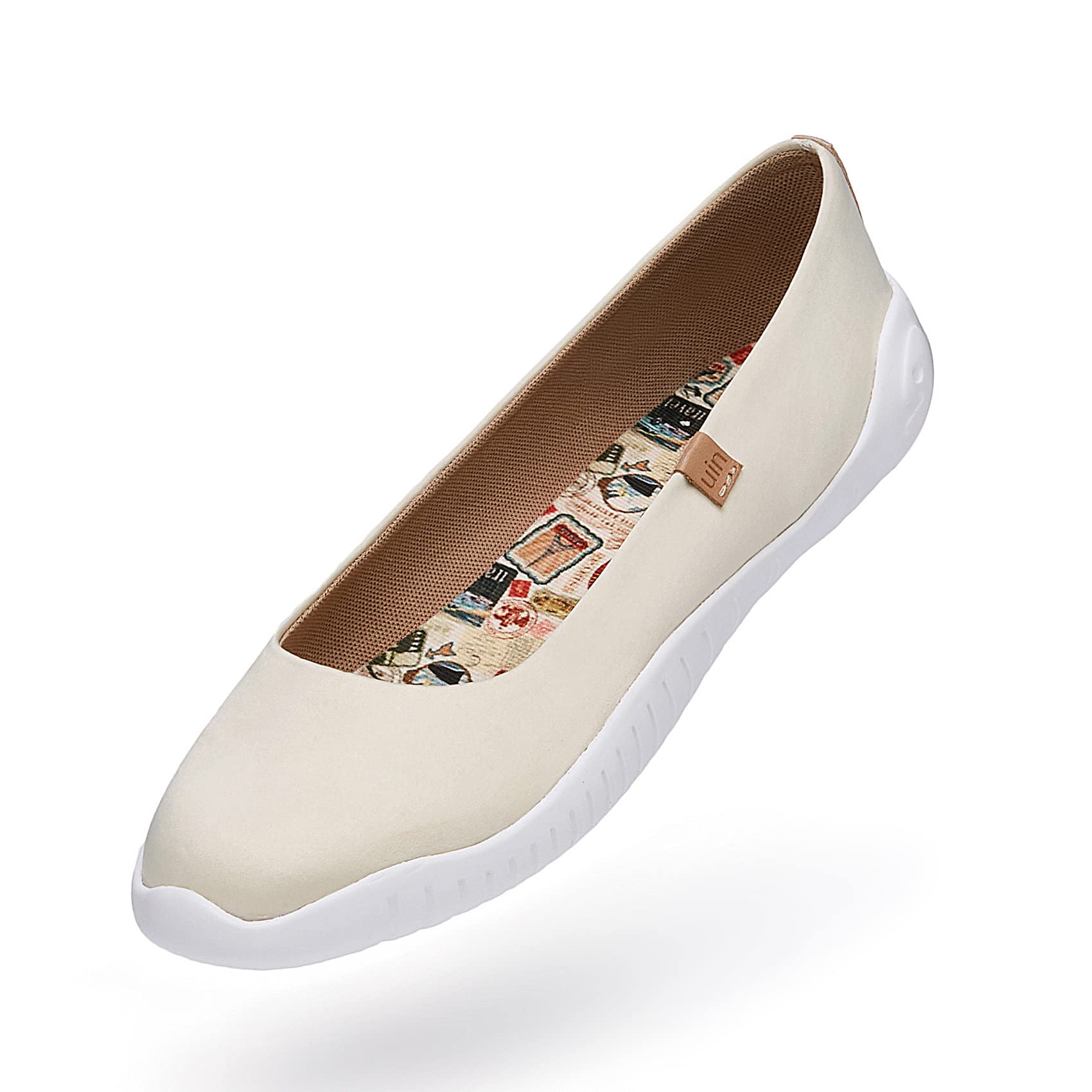 UIN Women's Art Painted Ballet Flats - Pointed Toe Slip On Loafers - Lightweight Comfortable Travel Shoes for Casual Wear, Office & Walking