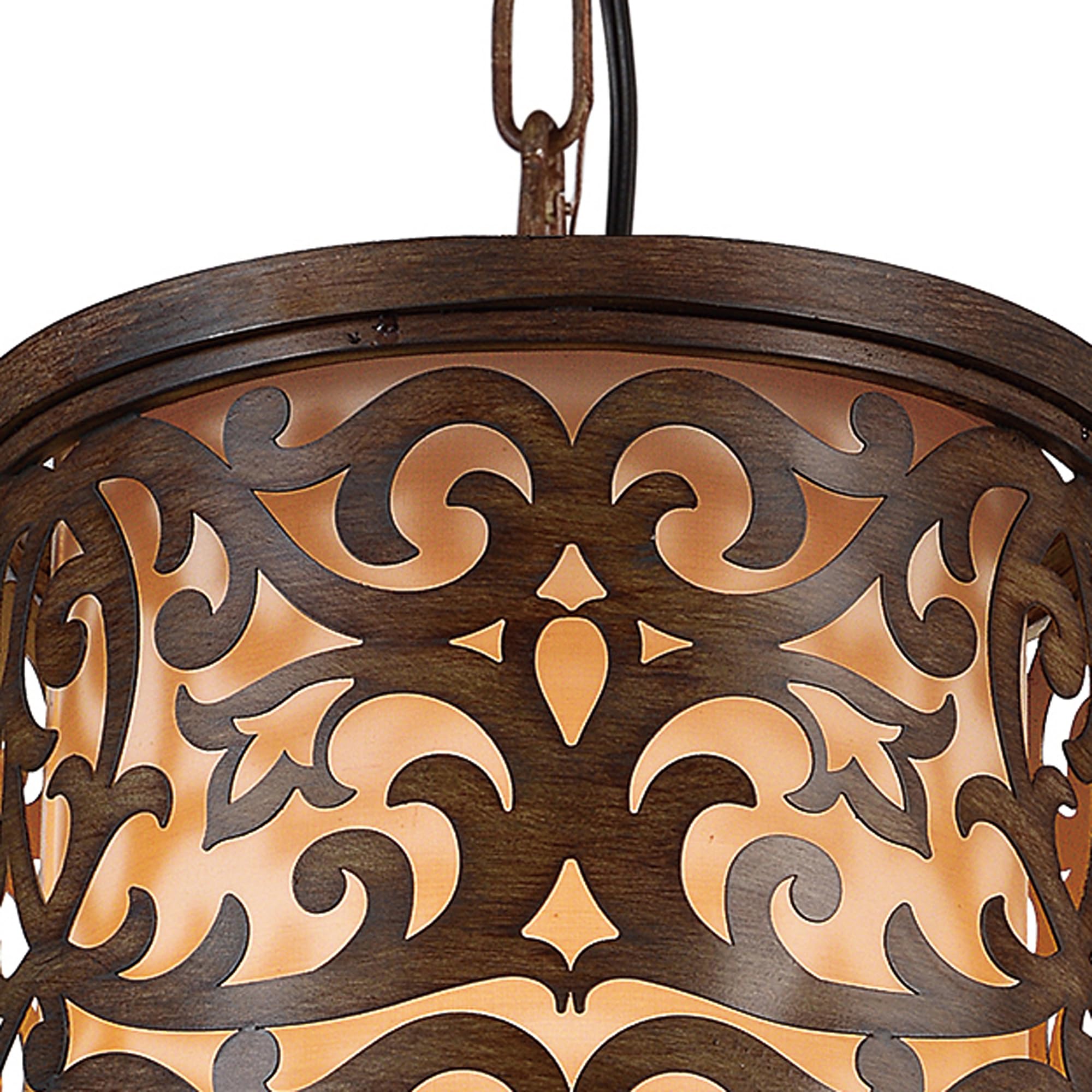 CWI Lighting Nicole 1-Light Drum Shade Metal Mini Pendant in Chocolate - Perfect for Kitchen Island, Dining Room, or Entryway Lighting