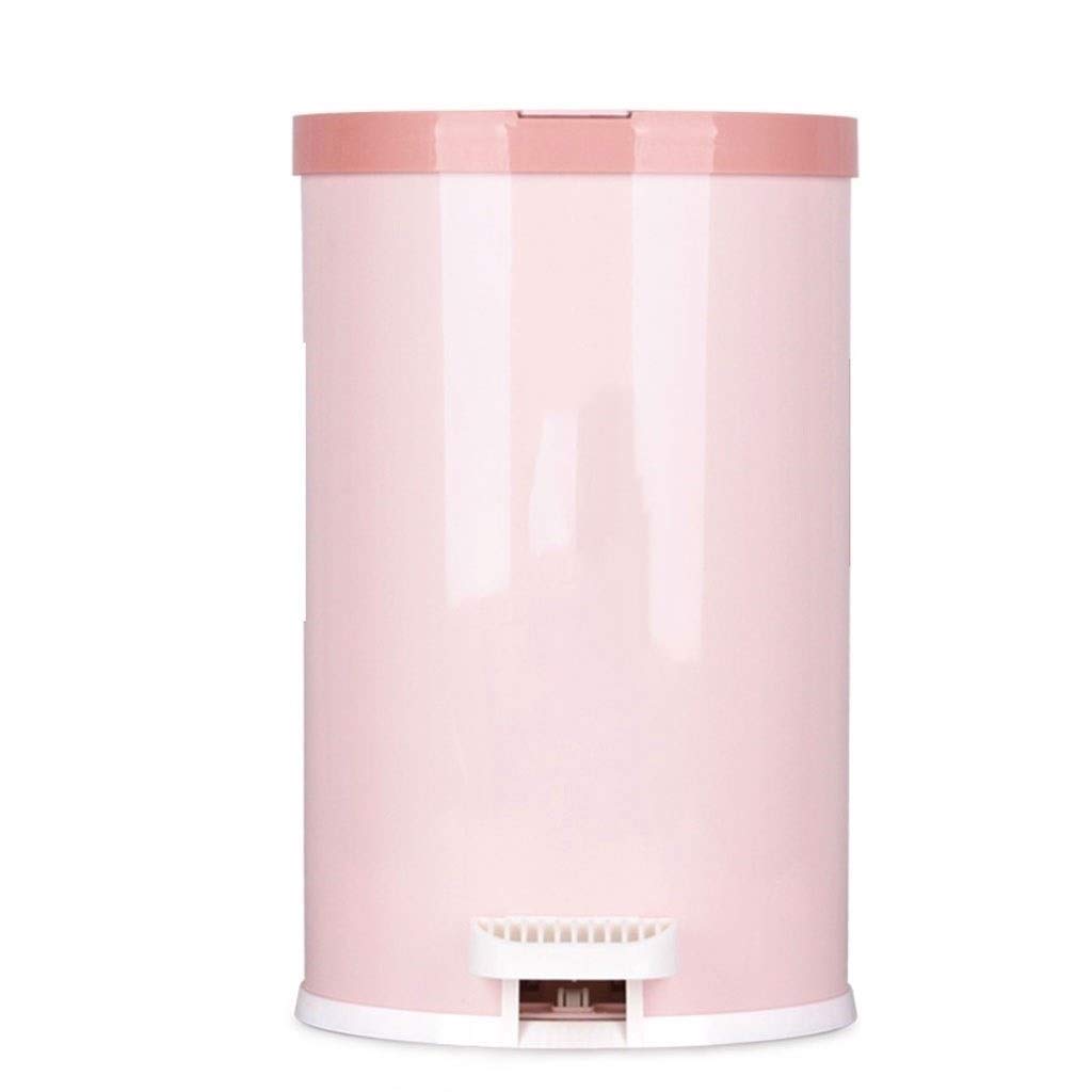 Eco-Friendly Compost Bin for Kitchen & Bathroom - Creative Silent Pedal Trash Can, European-Style Step Garbage Can (Pink, Large Size) - Perfect for Organic Waste Disposal & Home Organization