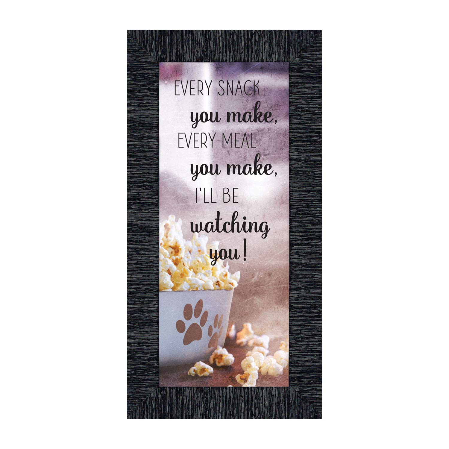 Crossroads Home Décor Dog and Snacks Picture Frame - Paw Print Wall Art for Pet Lovers - Perfect for Living Room, Bedroom, or Office Decor