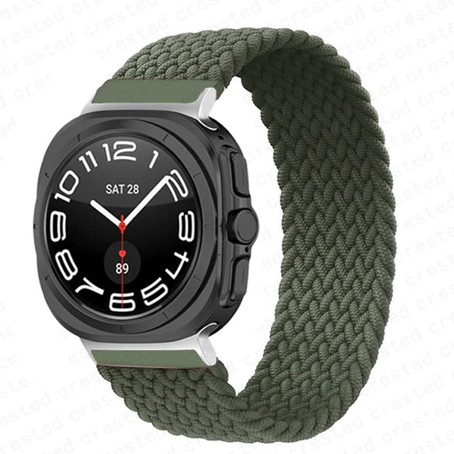 Stretchy Braided Solo Loop Bands for Samsung Galaxy Watch Ultra - Comfortable, Durable & Stylish for Workouts, Running & Everyday Wear