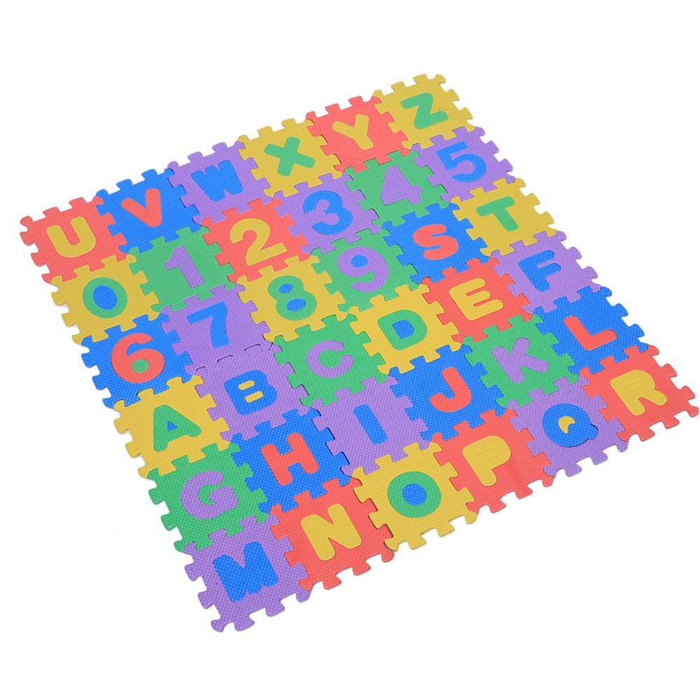 Soft Lightweight Safe Foam Play Carpet - Durable EVA Foam Kids Play Mat for Crawling & Learning | Numbers & Letters Educational Floor Mat for Toddlers, Nursery & Playroom