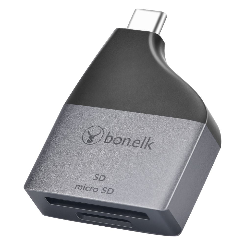 Bonelk USB C to MicroSD/SD Card Reader Adapter - High Speed Data Transfer for Smartphones, Laptops & Cameras - Perfect for Travel, Photography & File Backup