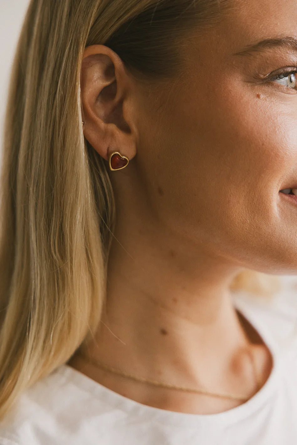 Eden Heart Earrings for Women - Romantic Valentine's Day Gift, Dainty Gold-Plated Jewelry - Perfect for Date Night & Special Occasions