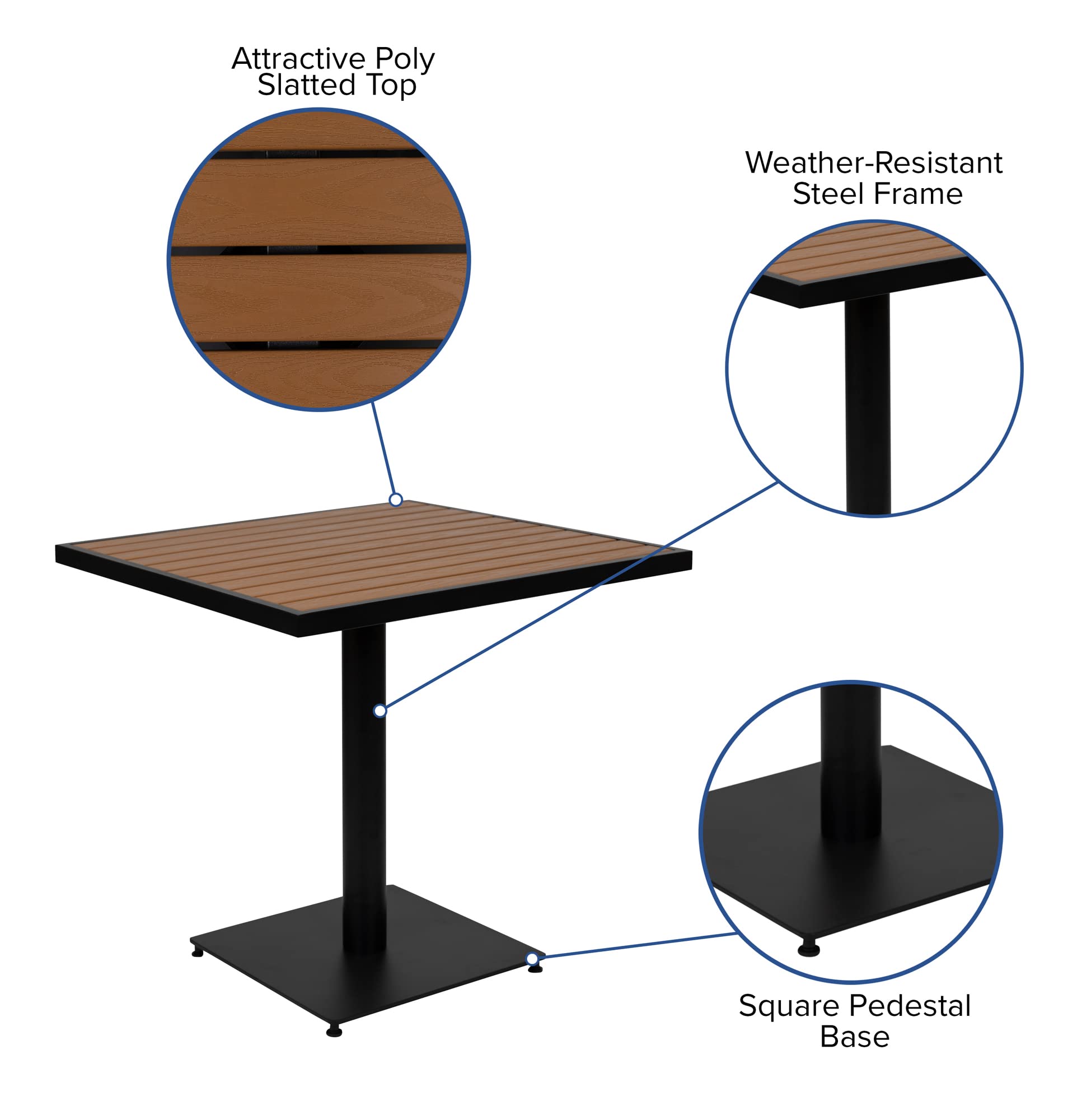 Flash Furniture 5-Piece Patio Dining Set - 30