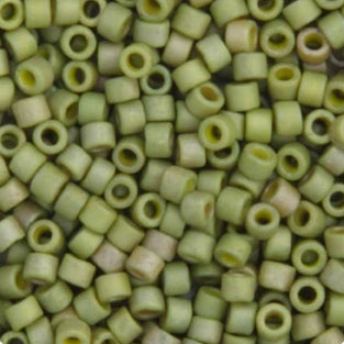 11/0 Delica Beads #0372 - Light Yellow Green Metallic Matte Glass Seed Beads (5.2g) for Jewelry Making, Beading Crafts & DIY Projects