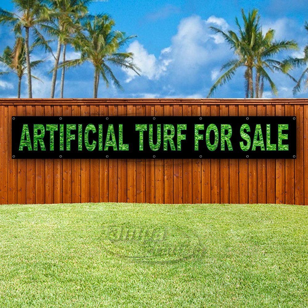 Premium 13 oz Heavy-Duty Artificial Turf Banner - Extra Large Single-Sided Vinyl with Metal Grommets - Perfect for Outdoor Advertising, Sports Events & Trade Shows