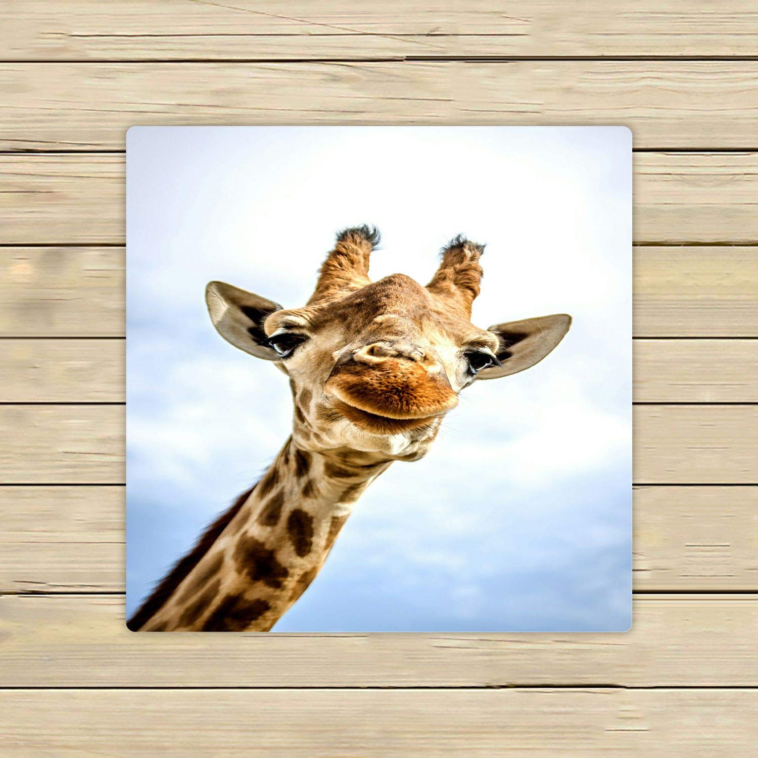 ABPHQTO Smiling Giraffe Print Towel - 13x13 Inch Soft Absorbent Bath, Beach & Pool Towel for Travel, Gym & Spa | Cute Animal Design for Kids & Adults