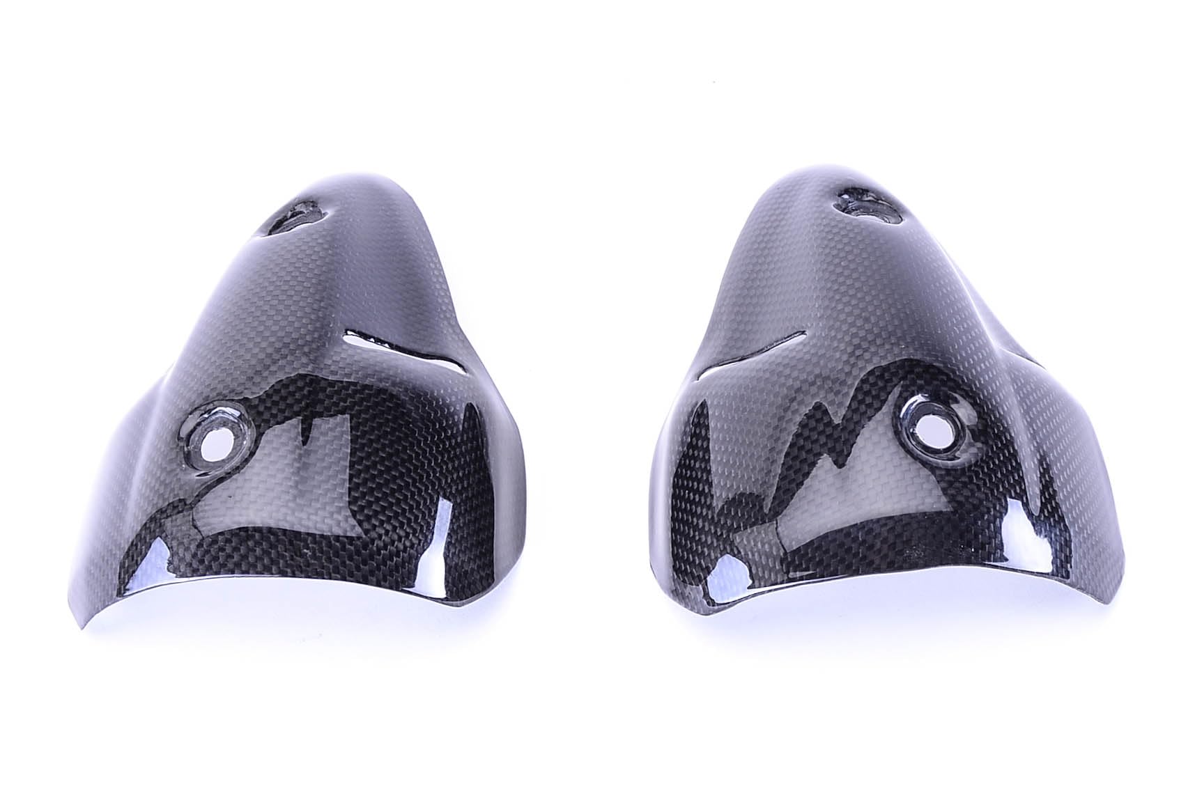 Bestem CBDU-696-EHC Black Carbon Fiber Rear Exhaust Covers for Ducati Monster 696 & 1100 - Motorcycle Accessories for Enhanced Style & Protection (Perfect for Street Riding & Custom Bike Builds)