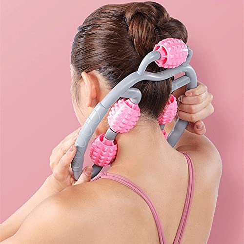 Trigger Point Massage Roller for Foam, Hand, Elbow, Arm & Leg - Relieve Myofascial, Fascial & Muscle Pain, Stiffness After Workout - Pink - Perfect for Post-Workout Recovery, Physical Therapy & Home Gym Use