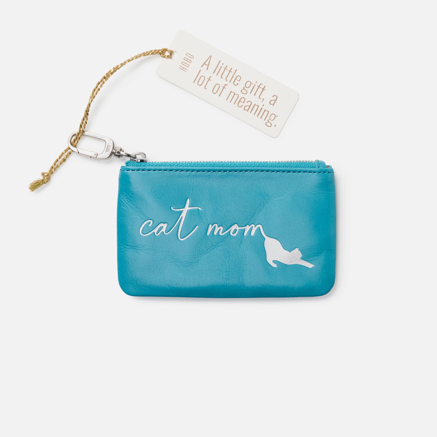 Sentiment Pouch in Polished Leather - Premium Biscayne Blue Clutch for Women | Perfect for Evening Parties, Weddings & Special Occasions