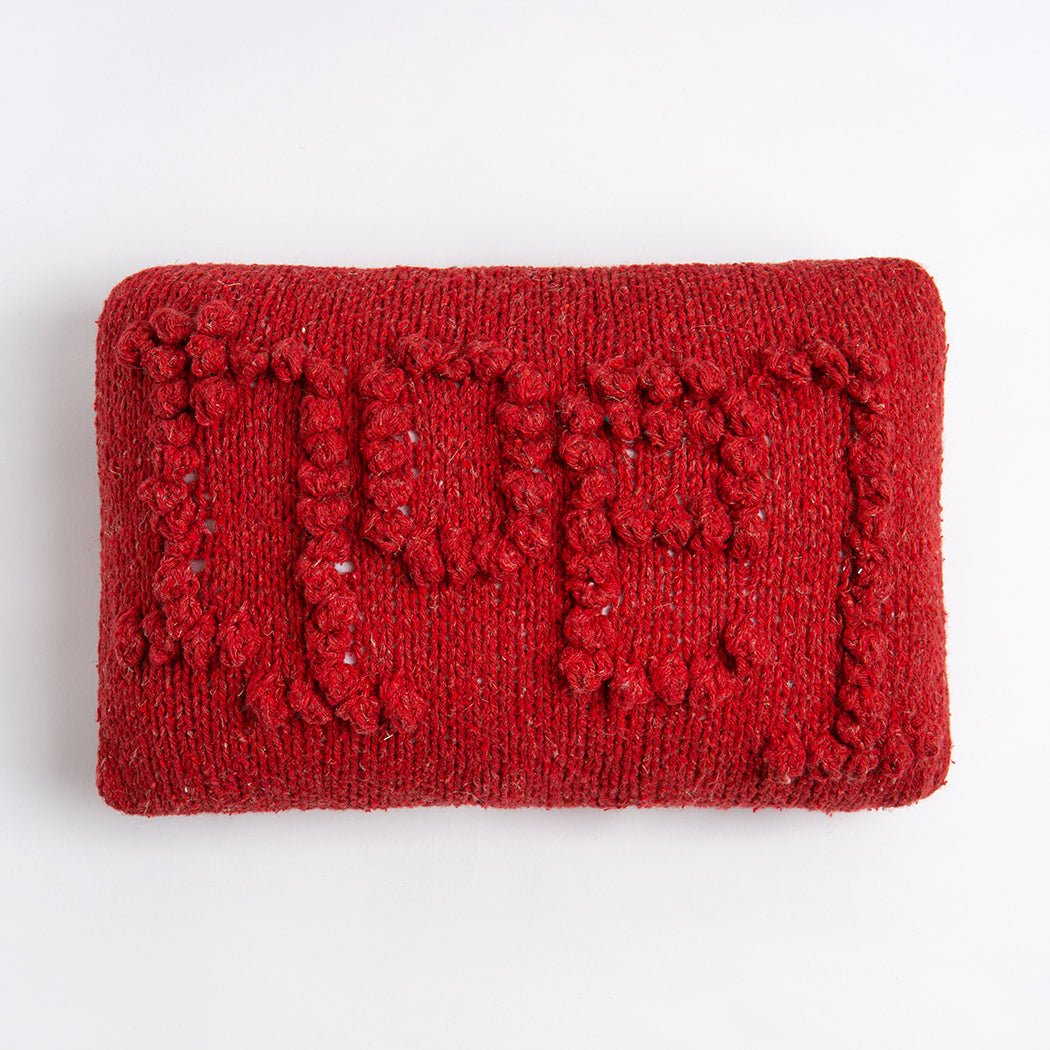 Christmas Noel Cushion Knitting Kit - DIY Holiday Home Decor for Cozy Winter Nights & Festive Gift Giving