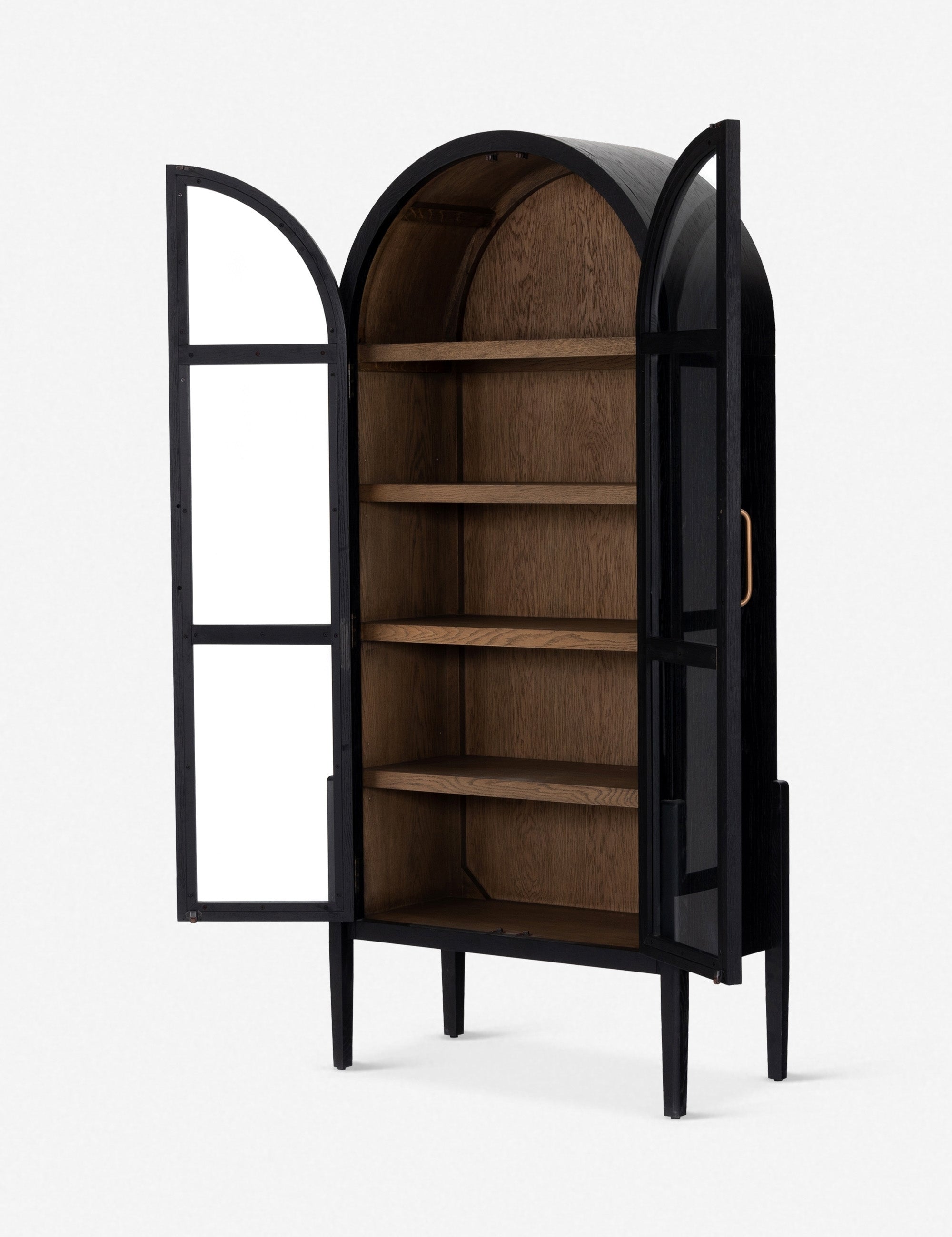 Apolline Curio Cabinet - Elegant Glass Display Case for Collectibles & Home Decor - Perfect for Living Room, Dining Room or Office Showcase