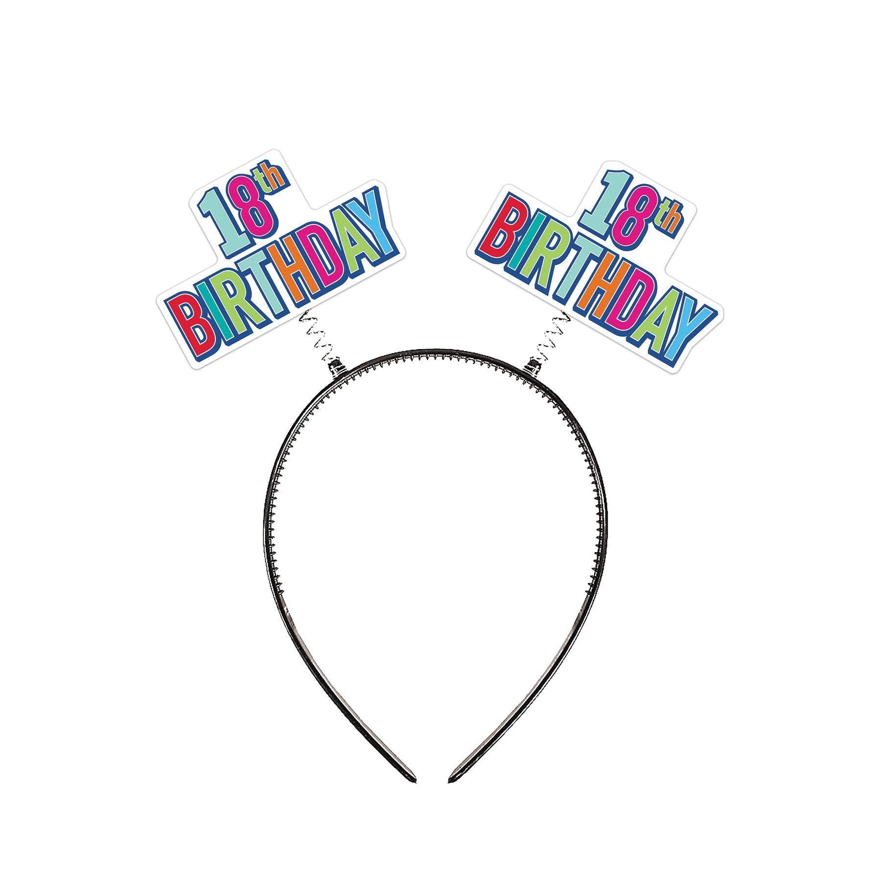 12 Pack Beistle 18th Birthday Boppers - Multi Color Party Hats for Birthday Celebrations, Graduation Parties & Special Events