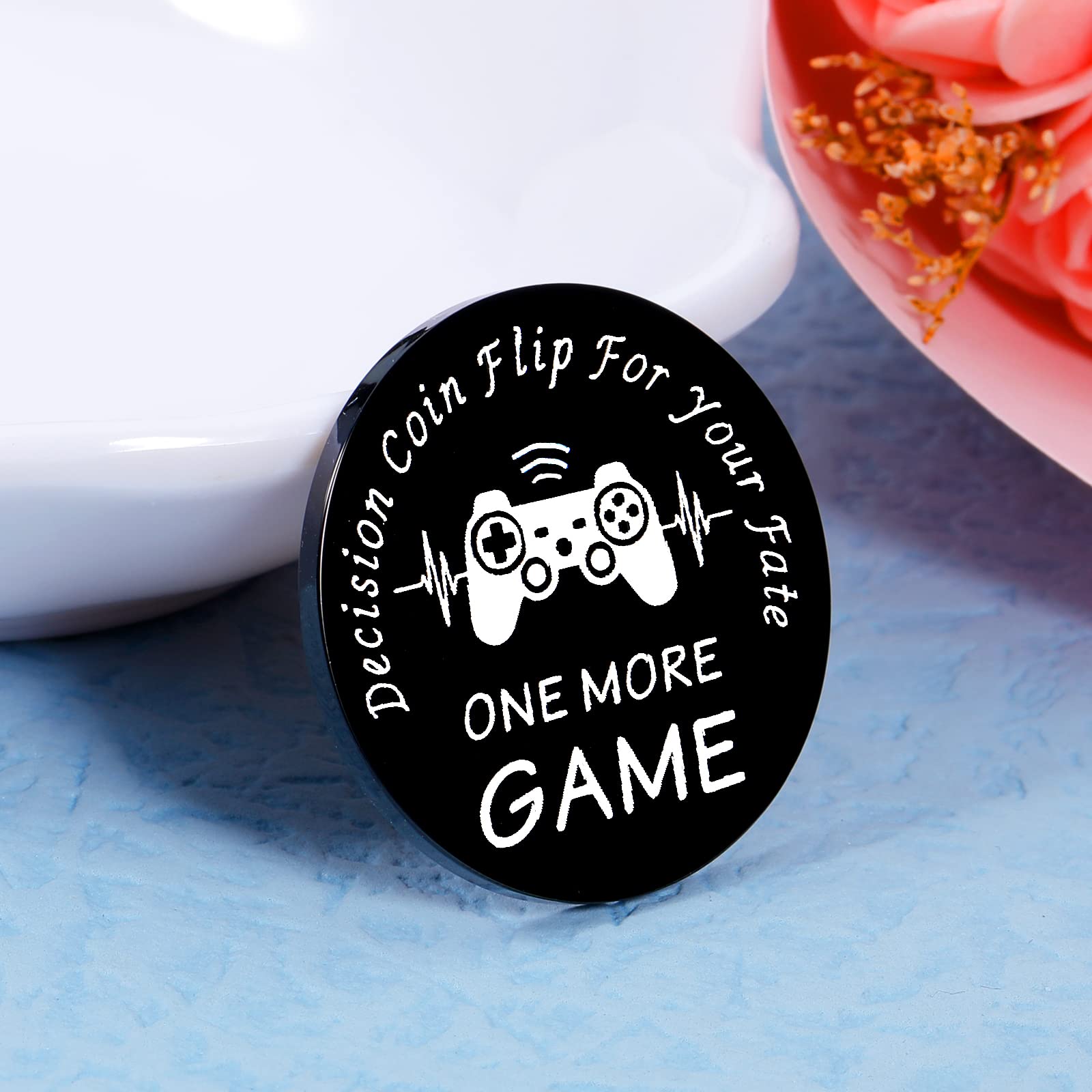 Funny Decision Maker Coin for Gamers - Perfect Gifts for Teens, Boys, Girls, Men & Women - Great for Christmas, Birthday, Valentine's Day - Ideal Gaming Accessory for Parties, White Elephant & Stocking Stuffers