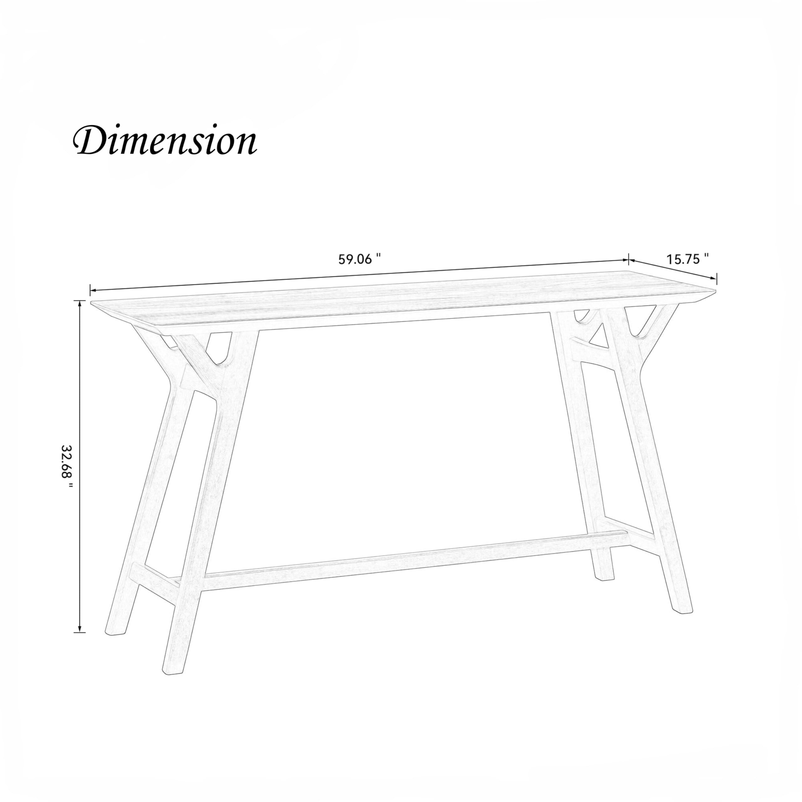 Rustic Farmhouse Console Table 59