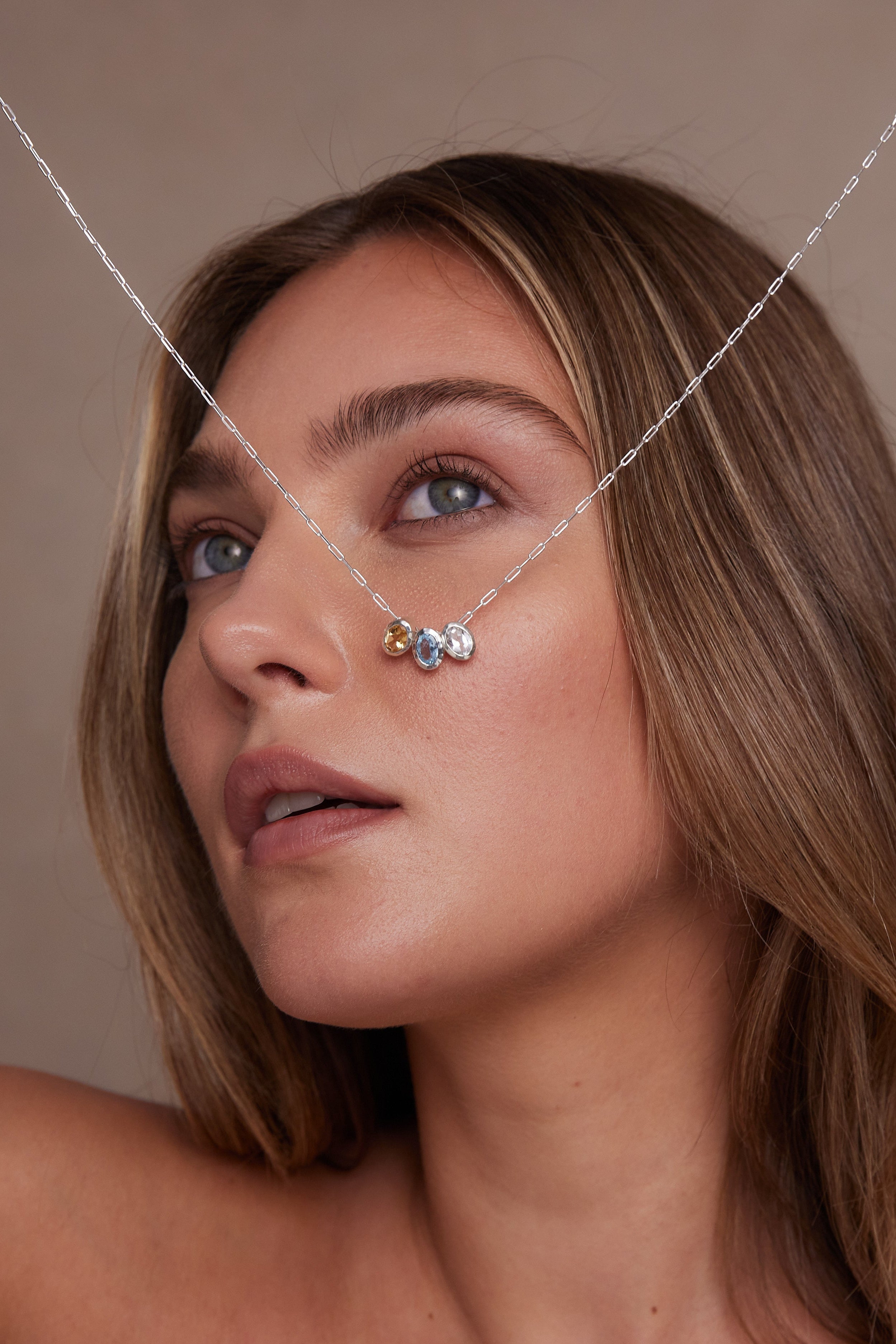 April Birthstone Necklace - Genuine Topaz Silver Oval Pendant for Women, Perfect Gift for April Birthdays, Anniversaries & Special Occasions