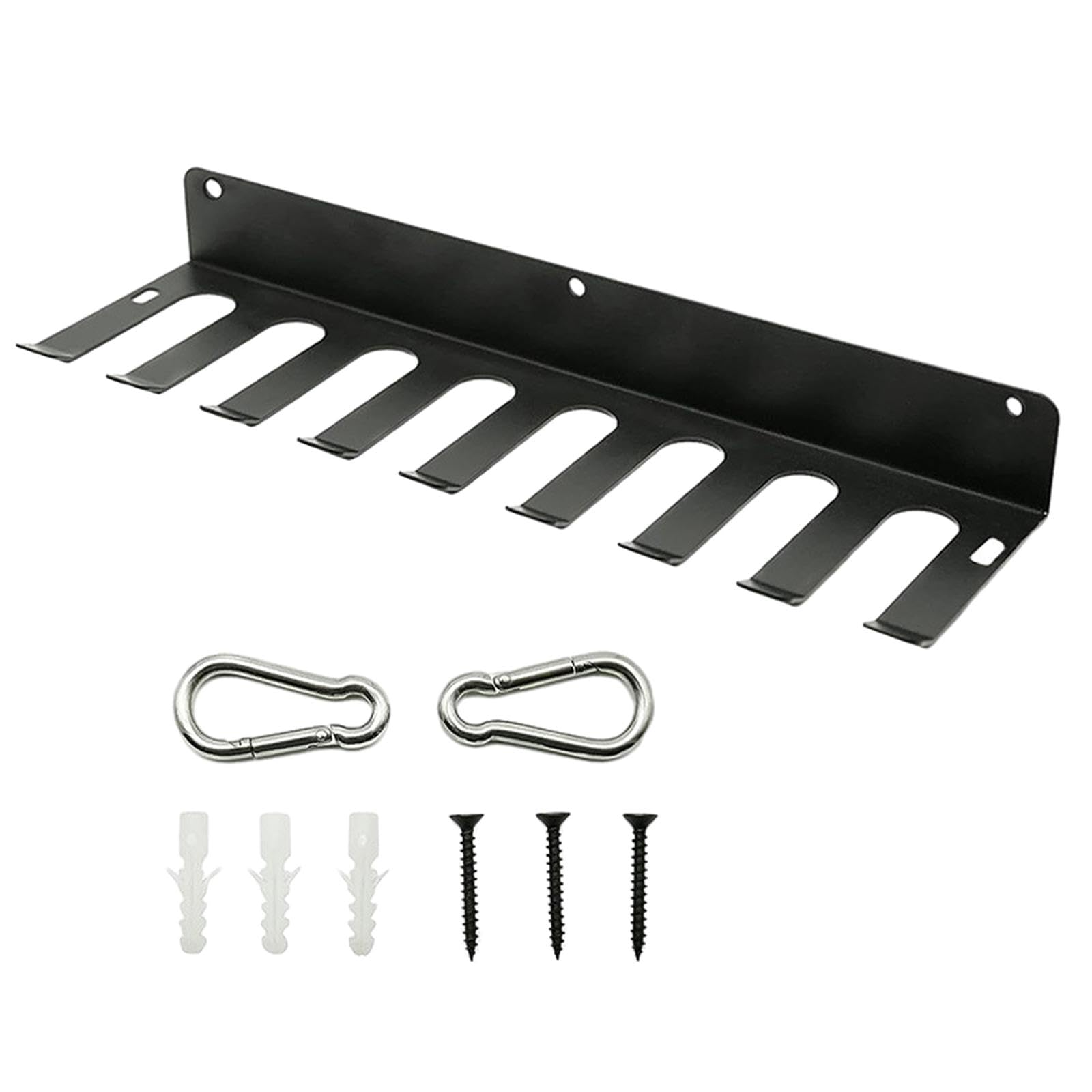 Best Baseball Bat Rack with 2 Snap Hooks - Holds 16 Bats - Durable Equipment Organizer for Softball Bats - Perfect for Field, Bedroom, Dugout & Fence Storage