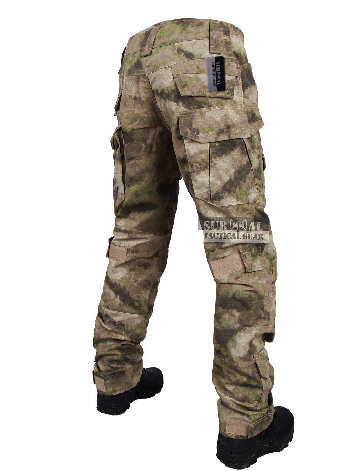 Tactical Pants with Knee Pads - Military BDU Combat Trousers for Airsoft, Hunting & Outdoor Activities | Durable Army Camo Pants for Tactical Training & Adventure Sports