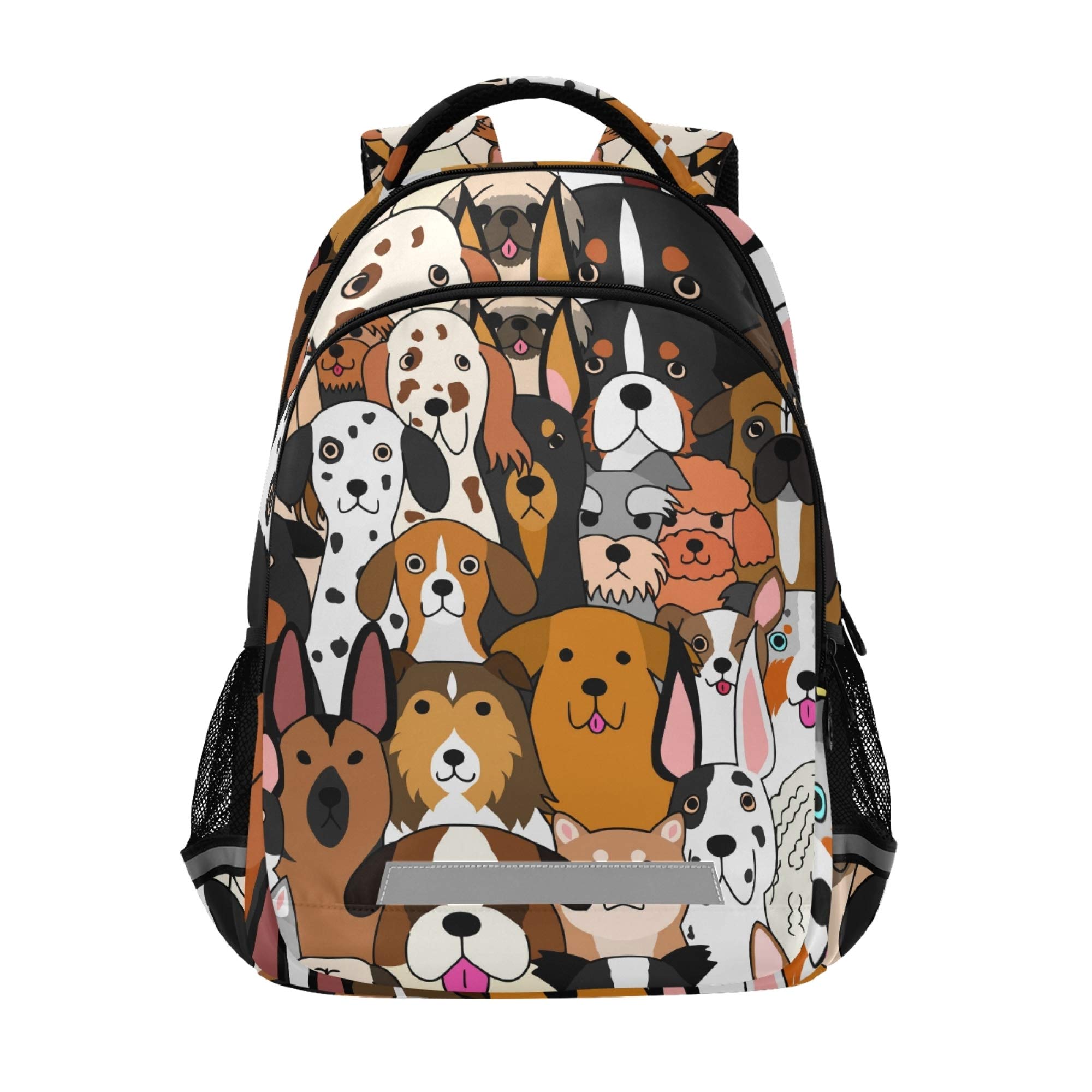 ALAZA Cute Dog Print Doodle Animal Backpack Purse for Women & Men - Personalized Laptop Notebook Tablet Bag for School, Work & Travel (Fits 13, 14, 15.6 Inch Devices) - Stylish Casual Daypack in Multicolor - Perfect for College, Office & Daily Commute