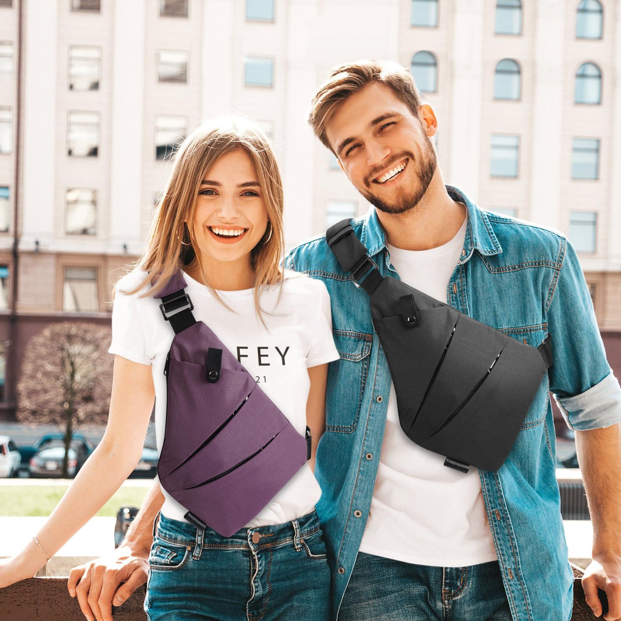 Anti-Theft Crossbody Sling Bag for Women & Men - Secure Travel Purse with RFID Protection | Stylish & Lightweight for Commuting, Sightseeing & Daily Use
