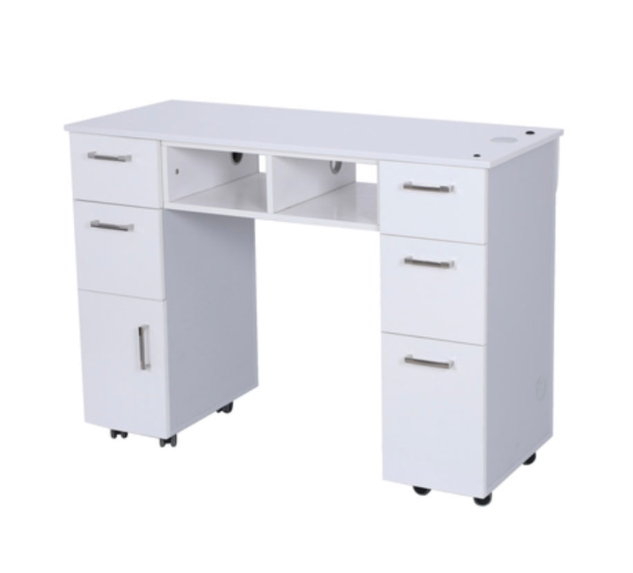 Professional Seneca Manicure Nail Table with Built-in Ventilation System - Perfect for Nail Salons, Home Spa & Beauty Studios