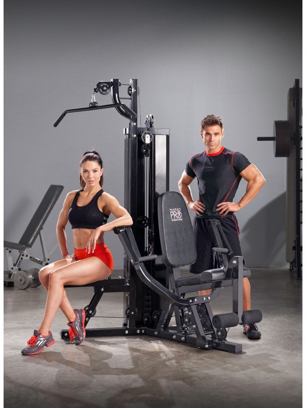 Marcy Pro PM-4510 Dual Station Home Gym - Strength Training Equipment for Full Body Workout - Perfect for Home Fitness & Small Spaces