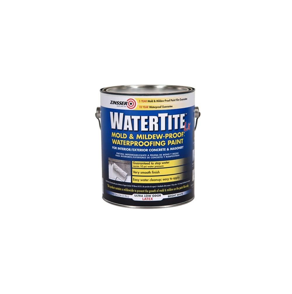 1 Gallon White Mold & Mildew Resistant Paint - Interior/Exterior Anti-Fungal Coating for Bathrooms, Basements & High Humidity Areas