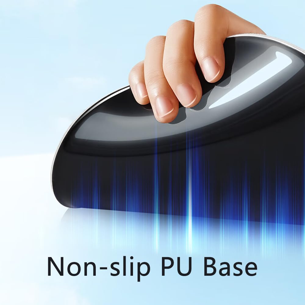 Ergonomic Mouse Pad with Gel Wrist Rest - Pain Relief & Non-Slip Computer Mousepad for Laptop, PC, Office & Home Use - Comfortable Wrist Support for Long Working Hours (Black)