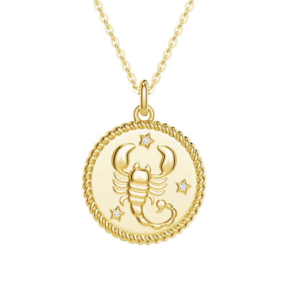 Scorpio Zodiac Lab-Created Diamond Birthstone Pendant Necklace for Women - Perfect Gift for Birthday, Anniversary & Special Occasions