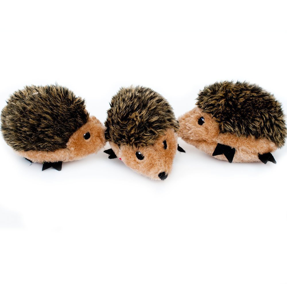 ZippyPaws Burrows Replacement Mini Hedgehogs 3-Pack - Squeaky Plush Refills for Interactive Hide & Seek Dog Toys - Puppy Enrichment Toys for Small & Medium Dogs - Perfect for Boredom Relief & Indoor Playtime