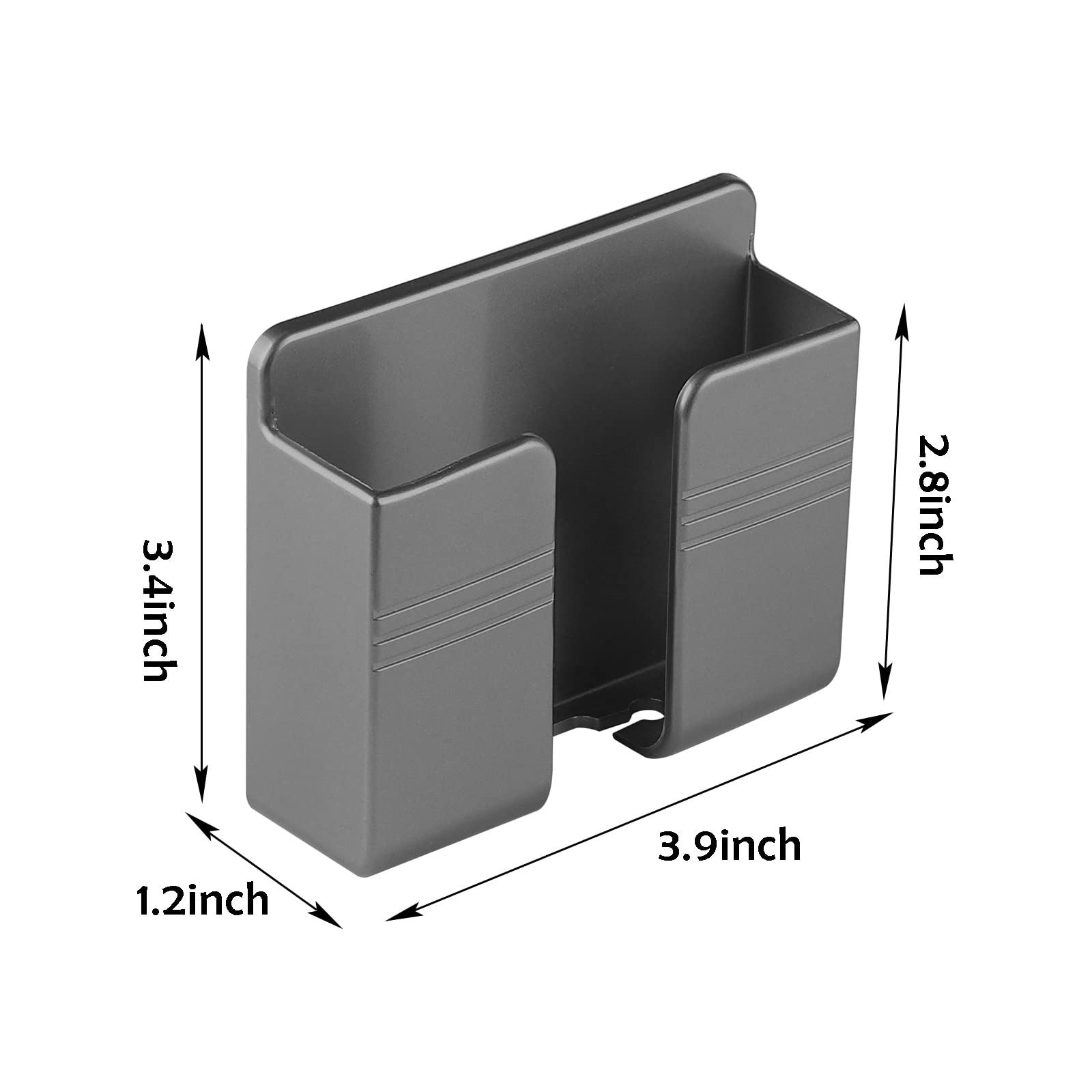 2 Pack Wall Mount Phone Holder with Self-Adhesive - Universal Smartphone Stand for iPhone & Android - Perfect for RV, Car, Office & Home (Grey)