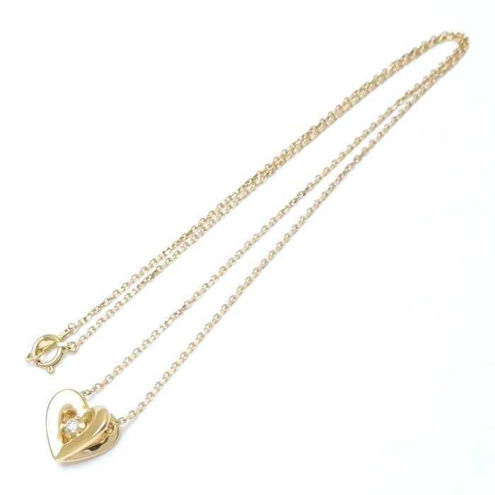 4℃ Heart Necklace 18K Yellow Gold with Diamond - Perfect for Valentine's Day Gifts, Anniversary Presents & Romantic Occasions