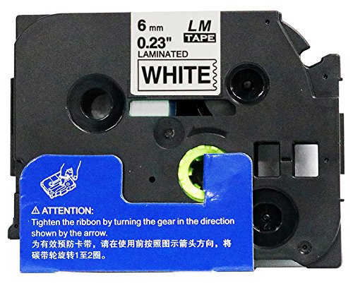 Brother PT-200 Label Printer | 6mm Black on White TZe Tape (1/4